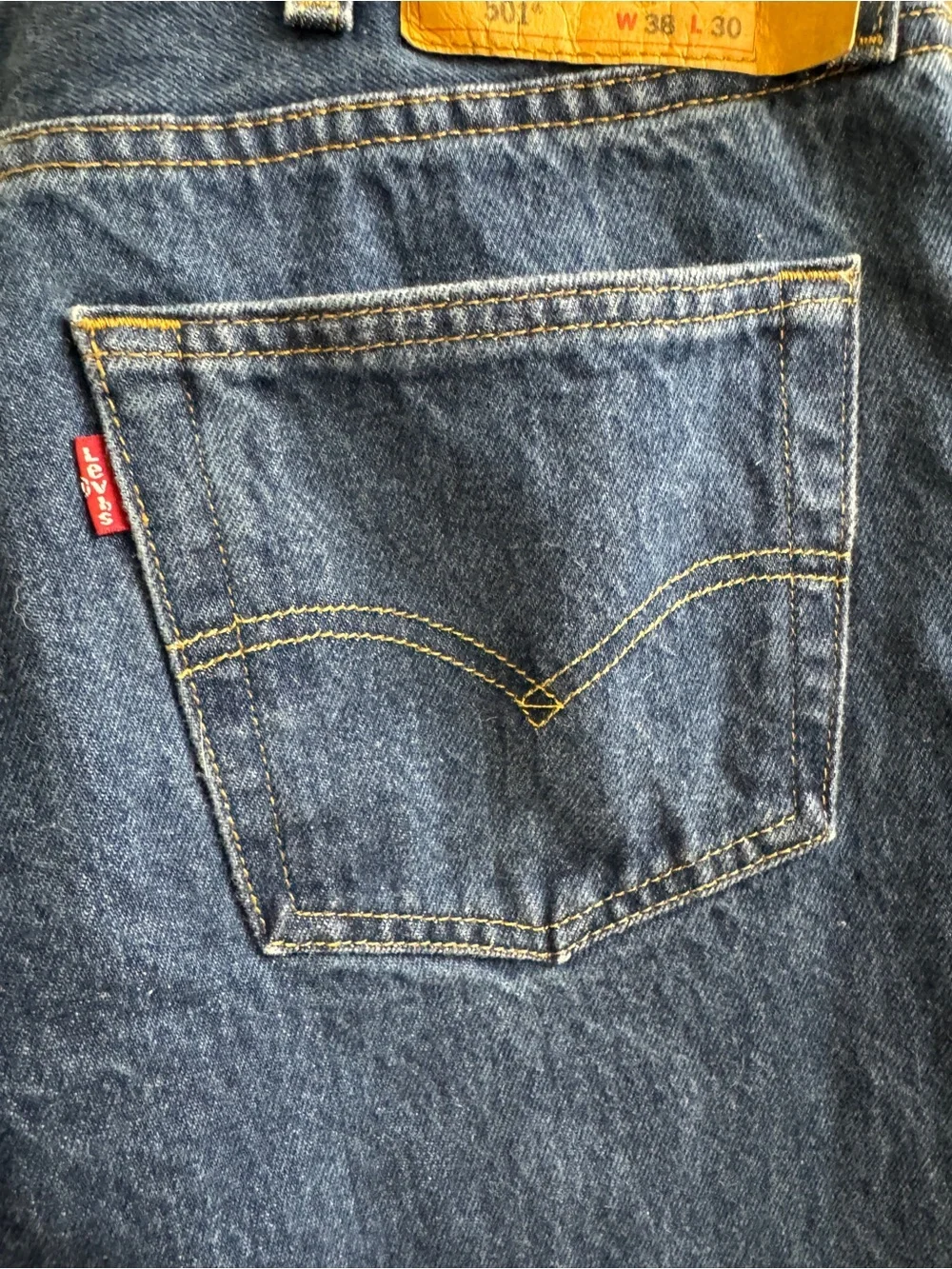 Levi's 501 Relaxed-Fit Indigo Blue Denim Jeans